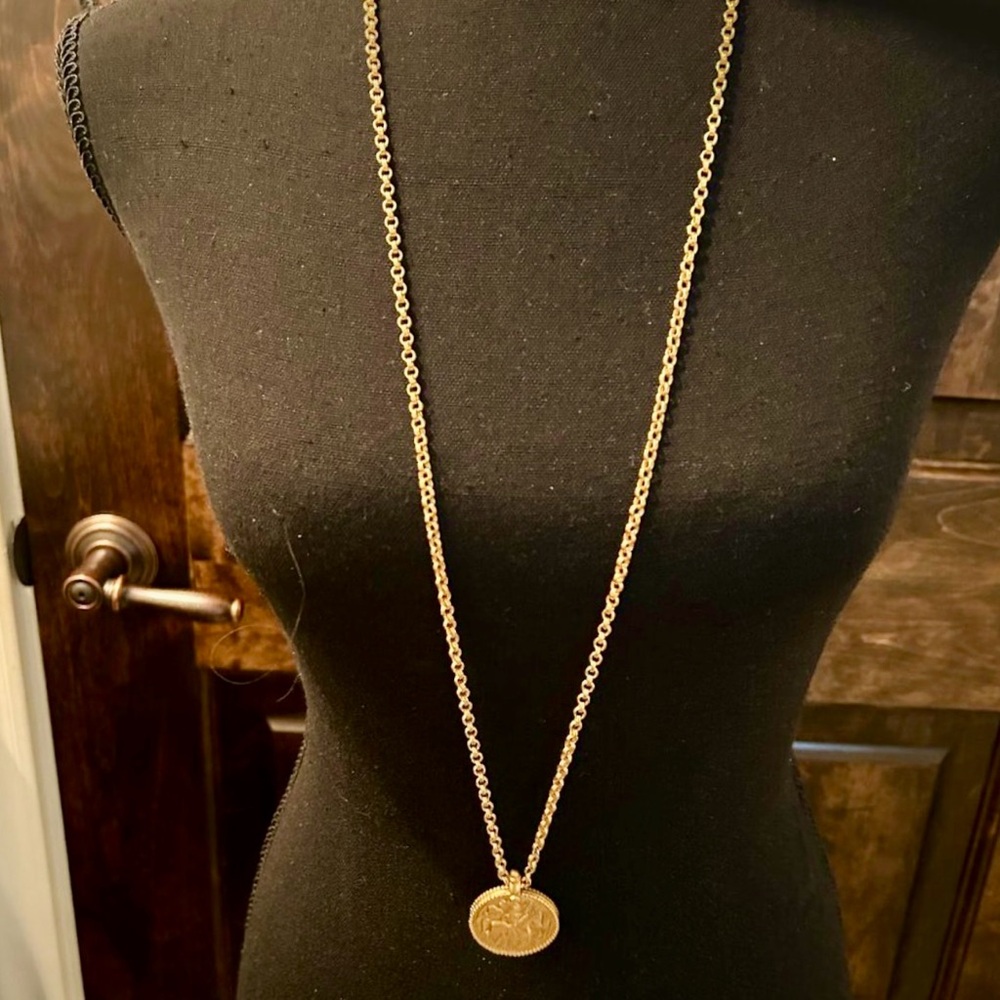 Julie Vos Gold Medallion Necklace